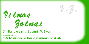 vilmos zolnai business card